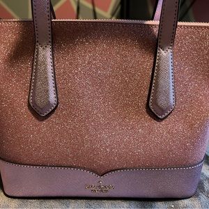 Kate Spade Small Lola Glitter Satchel (Pink)